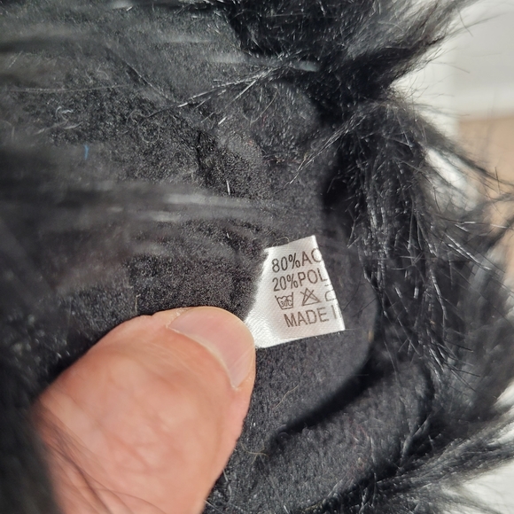 Black faux fur head warmer - Picture 6 of 7